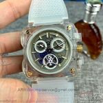 Perfect Replica Bell And Ross BR-X1 Transparent Case Tourbillon Dial 42mm Watch 